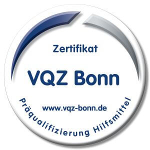 VQZ Logo Zertifizierung für Moser med. techn. Handel GmbH