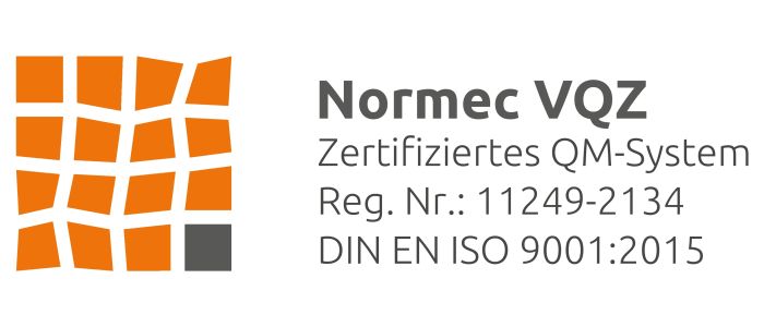 Zertifiziertes QM-System Normec VQZ, zertifizierung für Moser med. techn. Handel GmbH